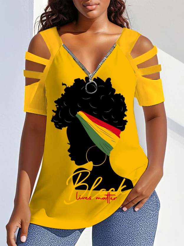 Women's Black Lives Matter Graphic Short Sleeve T-Shirt
