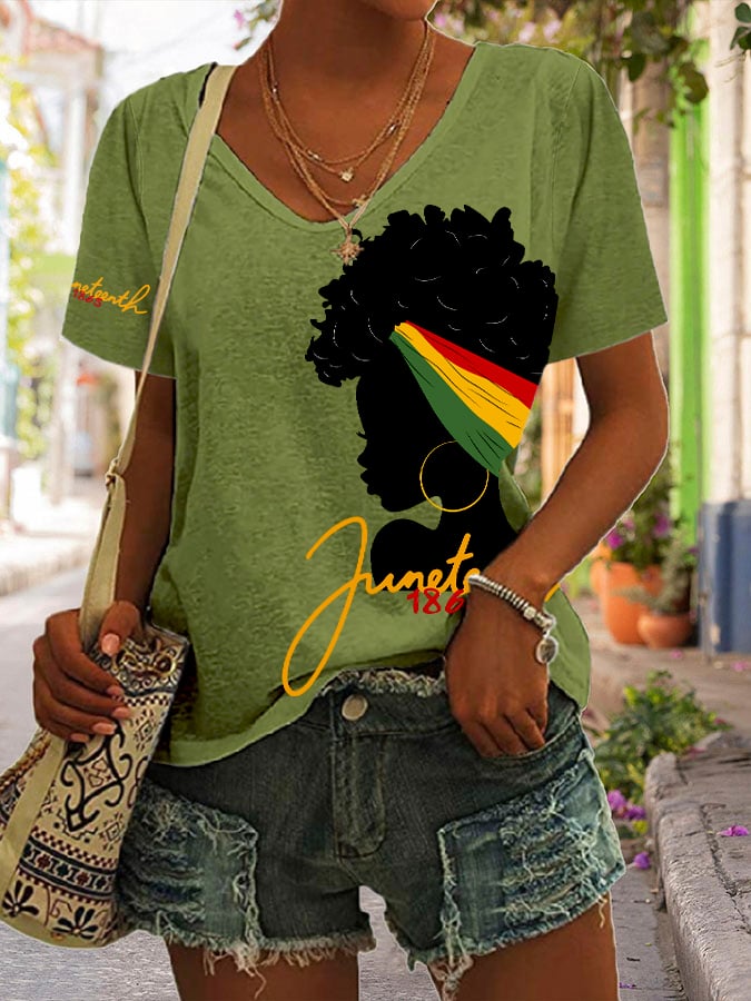 Women's Juneteenth 1865 Print Short Sleeve T-Shirt