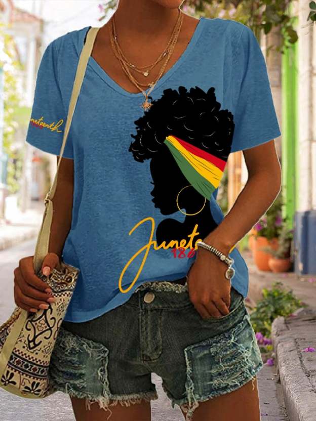 Women's Juneteenth 1865 Print Short Sleeve T-Shirt