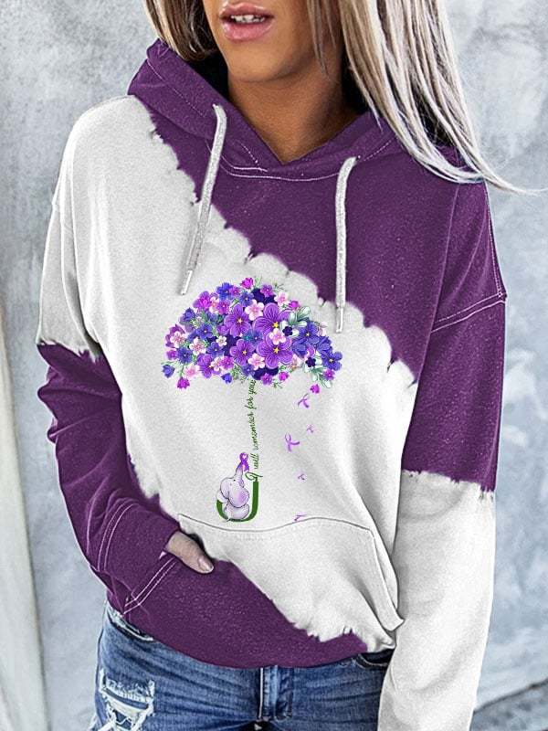 Women's I Will Remember For You Dementia Alzheimer's Awareness Print Hoodie
