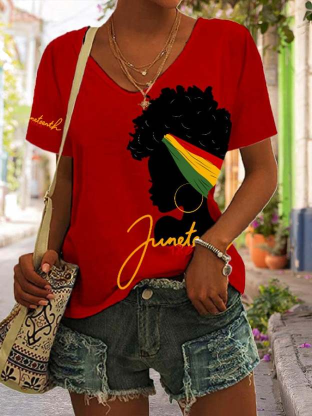 Women's Juneteenth 1865 Print Short Sleeve T-Shirt