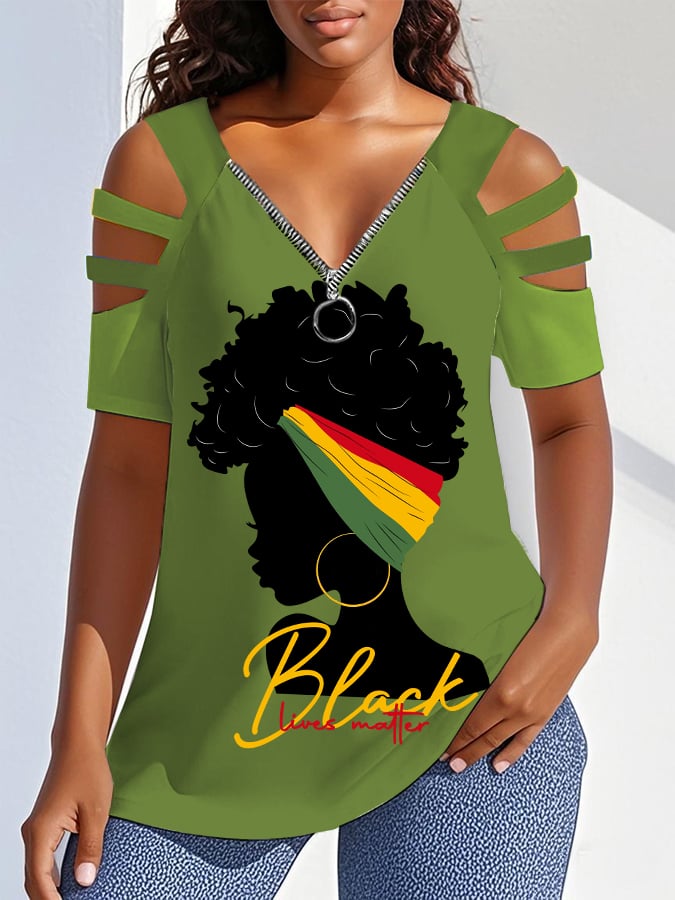 Women's Black Lives Matter Graphic Short Sleeve T-Shirt