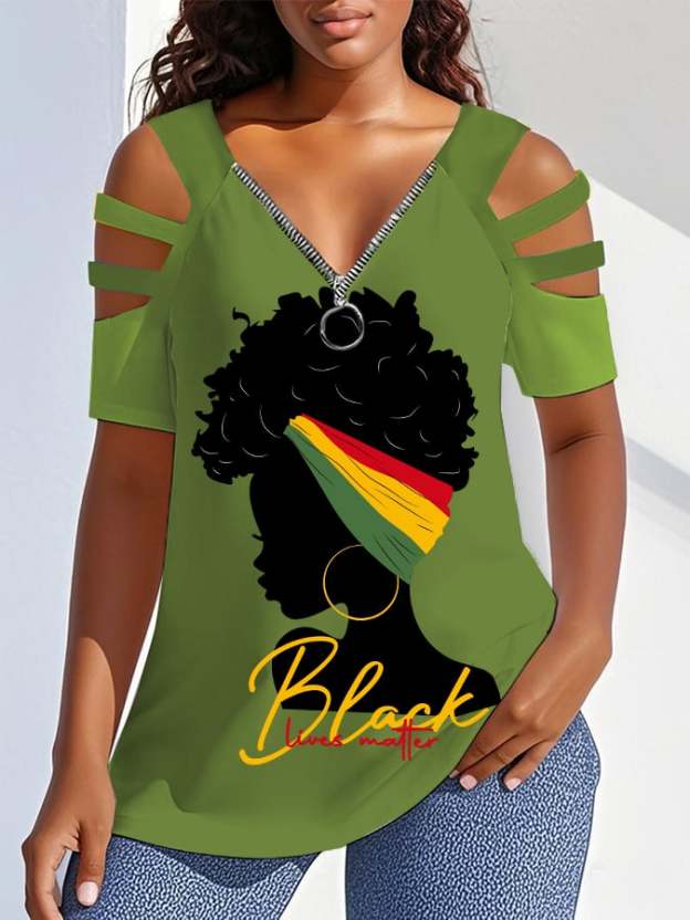 Women's Black Lives Matter Graphic Short Sleeve T-Shirt