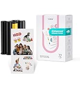 Liene Sticker Paper & Cartridge (Enhanced Adhesion Version) - 2 Ink Cartridge Refills & 72 Sheets...