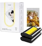 Liene Photo Paper & Cartridge, 2 Ink Cartridge Refill & 72 sheets photo papers, 4x6", Dye Sublima...