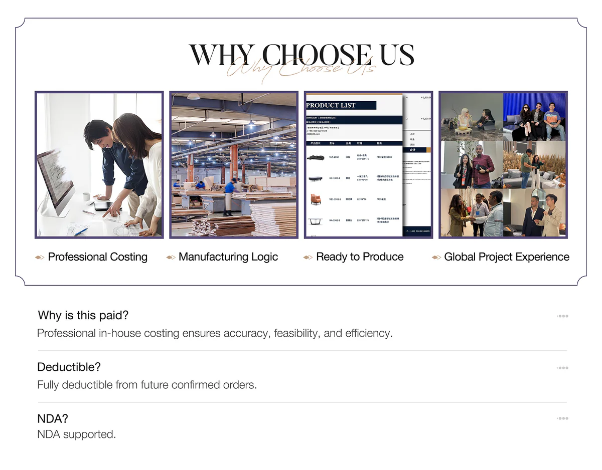 PROJECT START FEE — HOTEL FURNITURE BOQ REVIEW & FACTORY QUOTATION