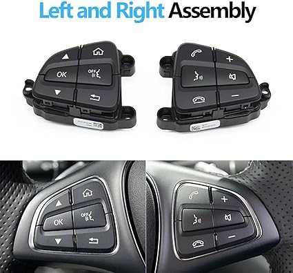 Commutateu Volant Multifo Compatible avec Mercedes pour Benz Classe V pour AMG GT W448 W190 W447 Boutons Et Assemblage De Commande De Volant Multifonctions pour Voiture(Button.Set)