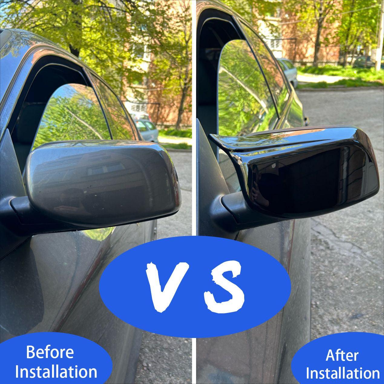 Black M Style Side Wing Mirror Cover Caps Compatible with BMW 5 Series E60 E61 E63 E64 2003-2007 Pre-Lci-autoydsstore