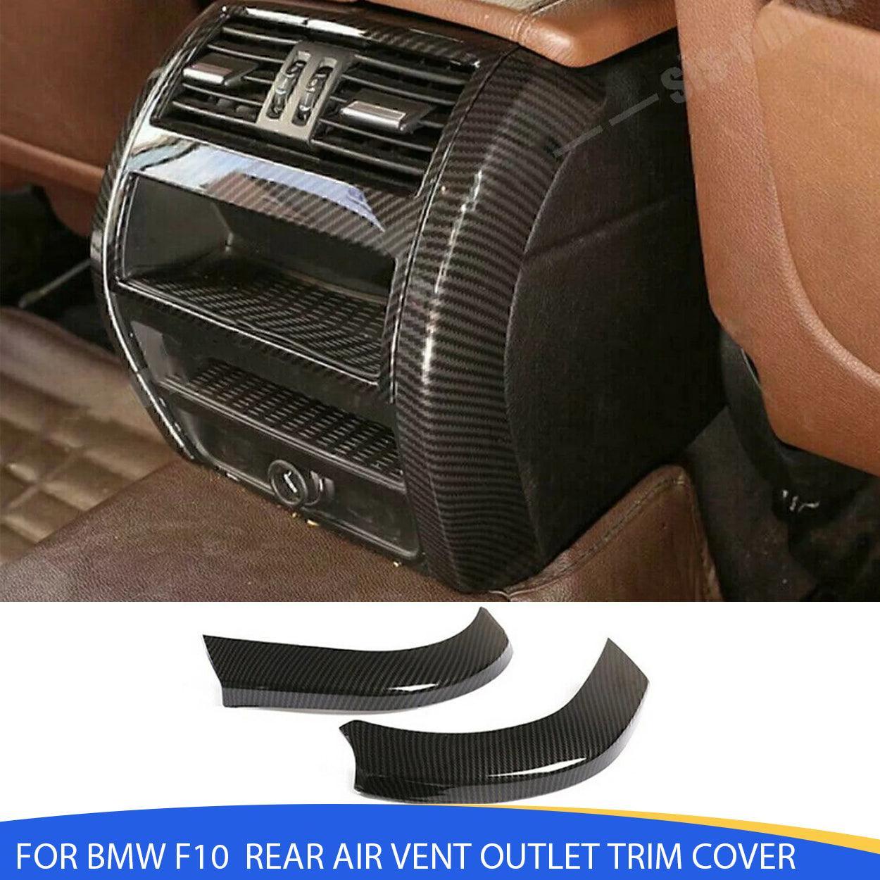 Carbon Fiber ABS Rear Air Vent Outlet Trim Cover Decor for BMW 5 Series F10 (2011-2017)