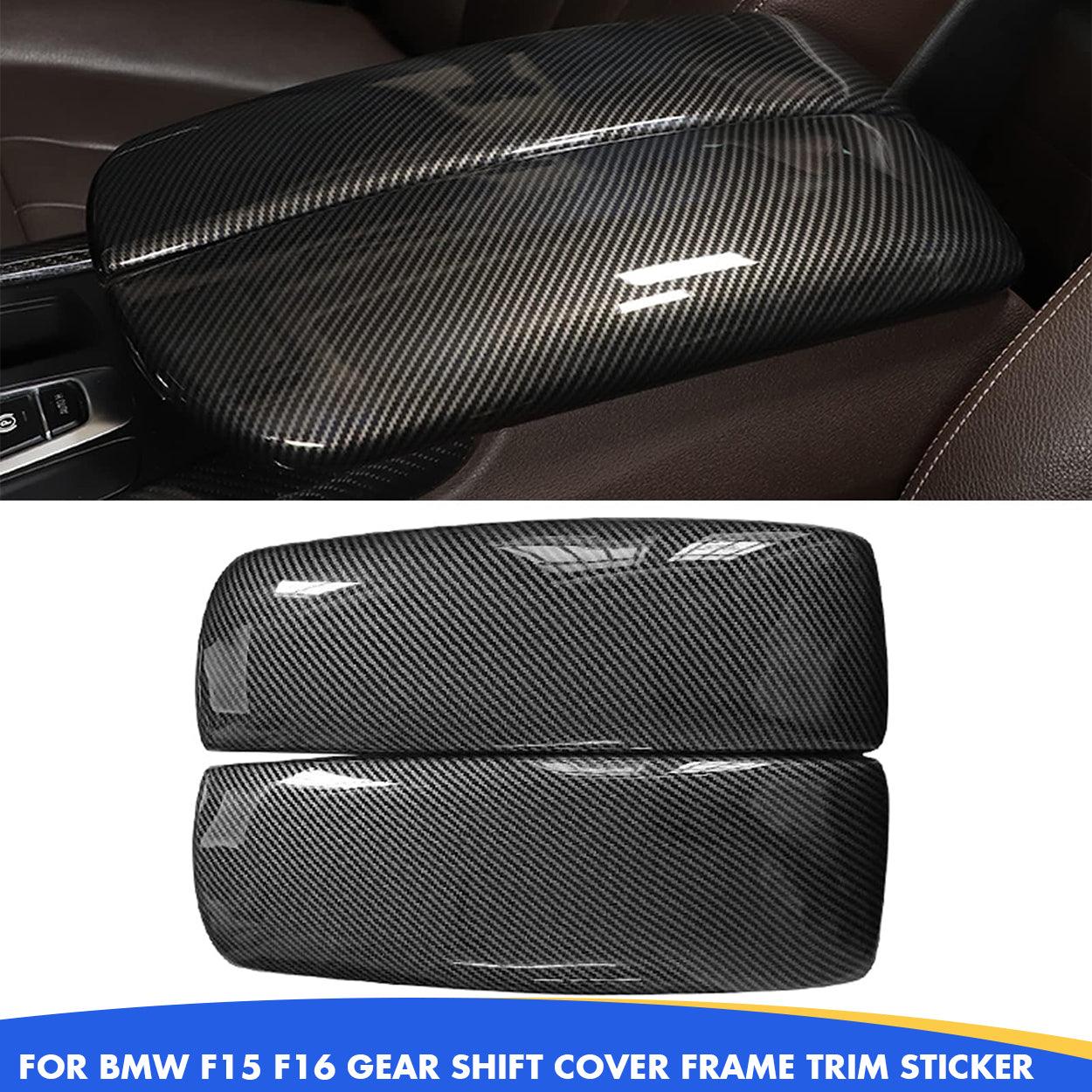 YDSSTORE  for BMW X5 X6 F15 F16 ABS Carbon Fiber Color Car Interior Center Armrest Box Cover Console Box Storage Box Trim Covers (X5 F15 F85 2014-2018 / X6 F16 F86 2015-2019)-autoydsstore