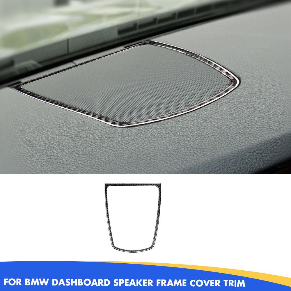 YDSSTORE Compatible Carbon Fiber Dashboard Speaker Frame Cover Trim for BMW 5 Series F10 F11 F18 (520i. 528i. 530i. 535d. 535i. 550i) 2011-2017-autoydsstore
