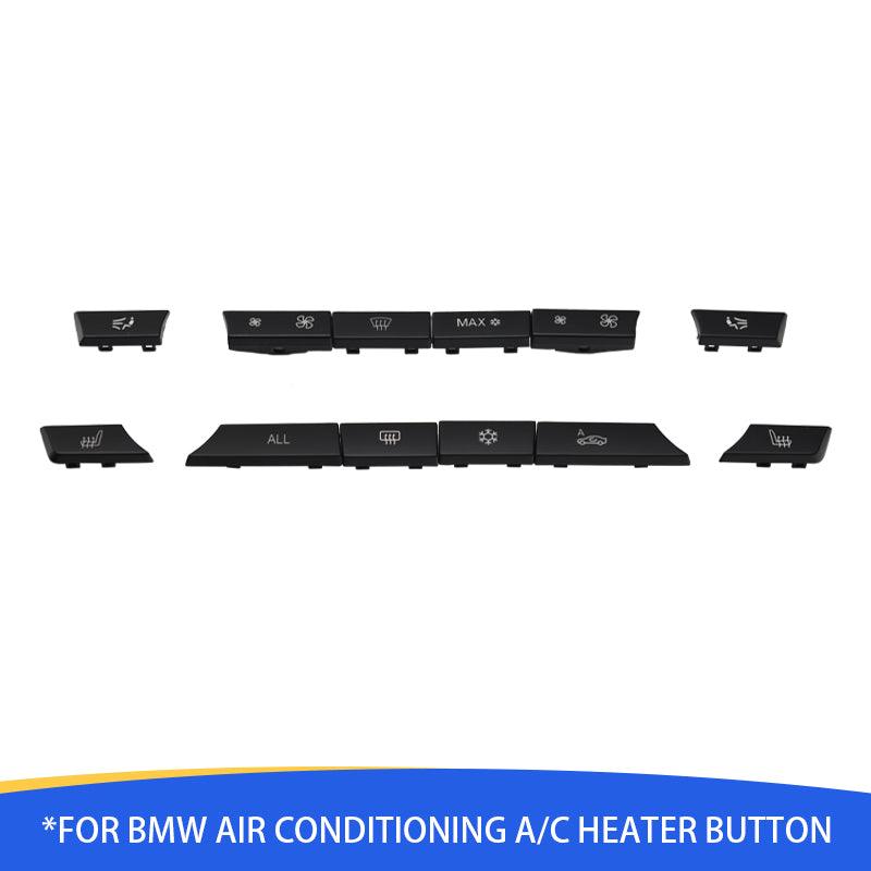 Set of 12 Air Conditioning A/C Heater Button Key Caps Switch Cover Repair Kit for BMW 5 6 7 F10 F01 F12 61319313923 931392-autoydsstore