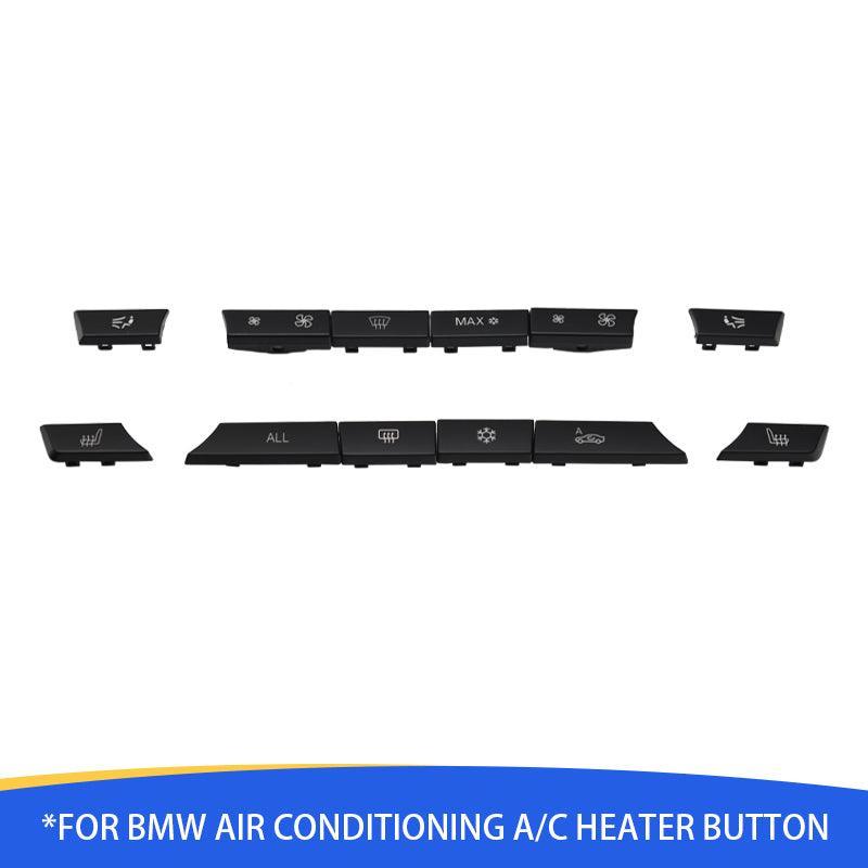 Set of 12 Air Conditioning A/C Heater Button Key Caps Switch Cover Repair Kit for BMW 5 6 7 F10 F01 F12 61319313923 931392-autoydsstore