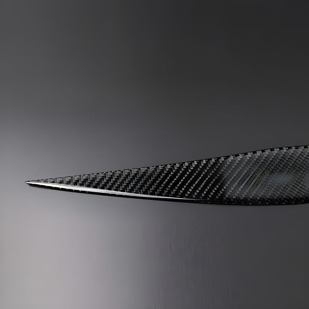 YDSSTORE  Real Premium Carbon Fiber Car Headlight Eyebrow Cover Headlamp Eyelid Trim Compatible with BMW 3 Series E90 2006-2008 Exterior Accessories Black-autoydsstore