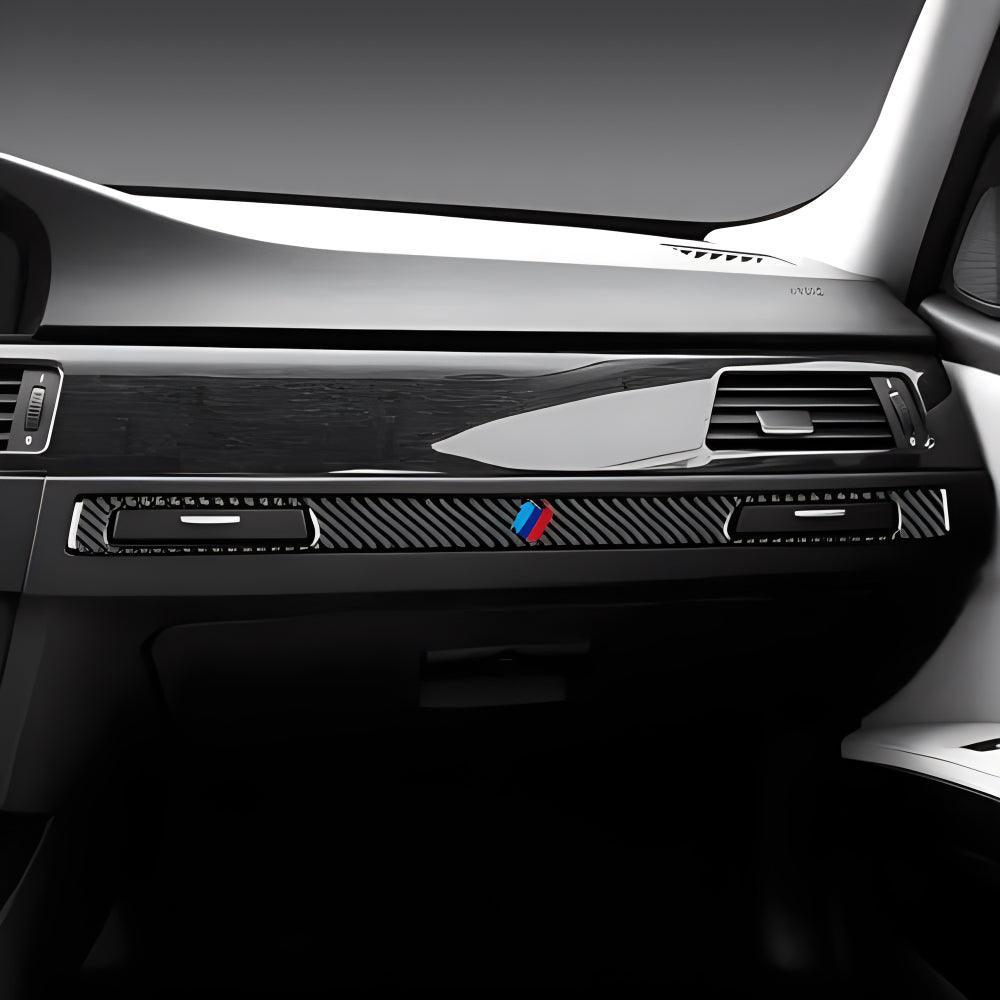 Car Cup Holder Cover Trim Co-Pilot Passenger Sticker Decal Carbon Fiber Trim fits for BMW E90 E92 2006 2007 2008 2009 2010 2011 Accessories-autoydsstore