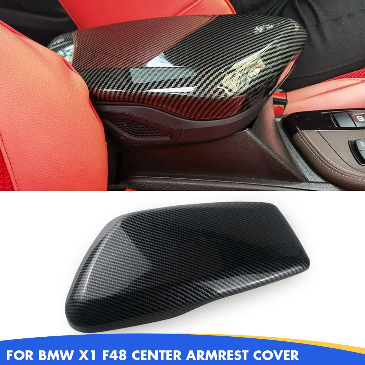 For BMW X1 X2 F39 F48 2016-2023 Carbon Fiber Color Car Interior Center Armrest Box Cover Console Box Storage Box Panel Protective Cover (X1 F48 2016-2023 / X2 F39 2018-2023)-autoydsstore