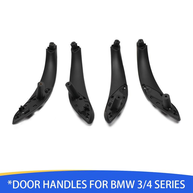 Car Retrofit Interior Inner Door Handle Panel Pull Trim Cover for BMW 3 Series F30 F31 316d 318d 320i 325d 328 330 Beige Black-autoydsstore