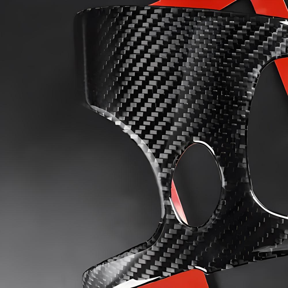 YDSSTORE  Real Premium Carbon Fiber Car Gear Shift Panel Cover Sticker Interior Console Trim Compatible with BMW M3 E92 2007 2008 2009 2010 2011 2012 2013 Accessories Black-autoydsstore