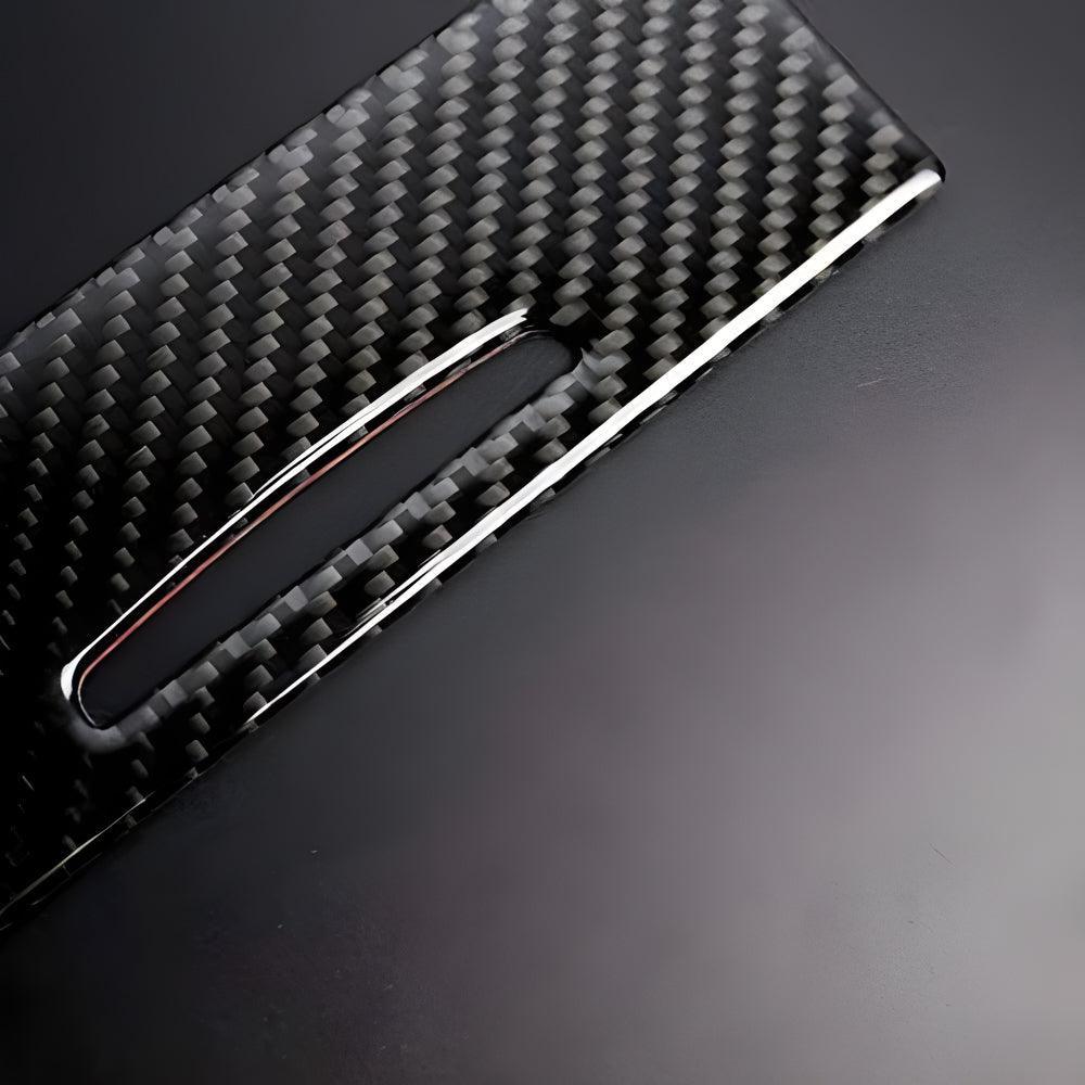 YDSSTORE Real Premium Carbon Fiber Car Rear Seat Air Conditioner Vent Cover Interior Trim Compatible with BMW E90 E92 325i 328i 330i 335i 2006 2007 2008 2009 2010 2011 2012 Accessories Black - B-autoydsstore