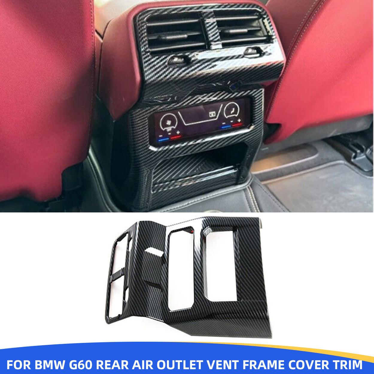 Carbon Fiber Rear Air Outlet Vent Frame Cover Trim for BMW 5 Series (G60) 2024-2025
