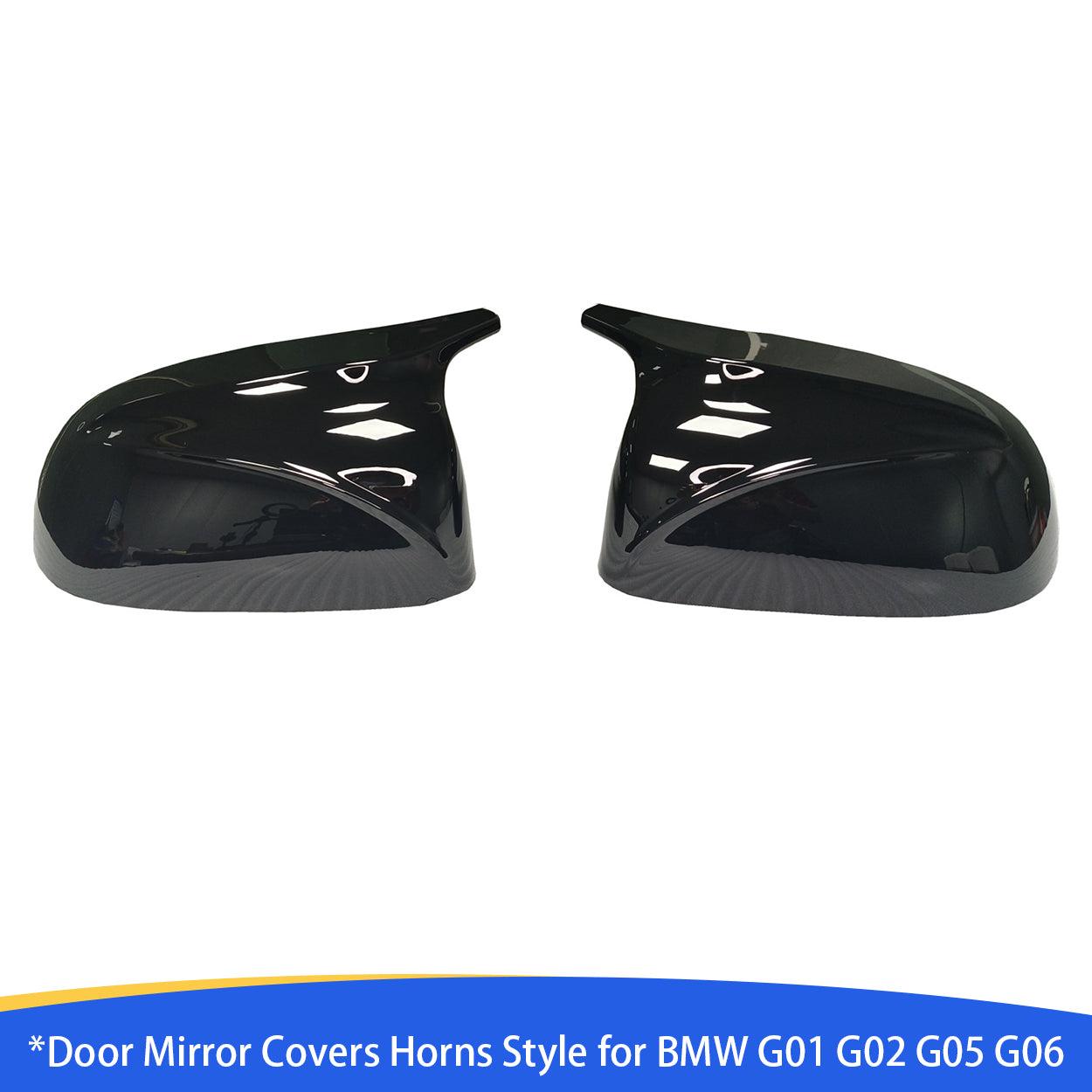 2PCS Black Rear View Mirror Covers for BMW X3 G01 X4 G02 X5 G05 X6 G06 X7 G07 2018-2020 Left and Right Side Mirror Caps-autoydsstore