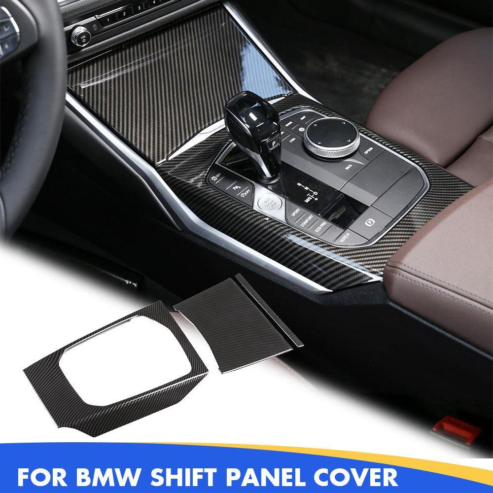 YDSSTORE Inner Center Console Gear Shift Panel Cover Trim – Carbon Fiber Pattern – Compatible with BMW 3 Series G20 G21 G22 G23 G26 G28 (2019-2022)-autoydsstore