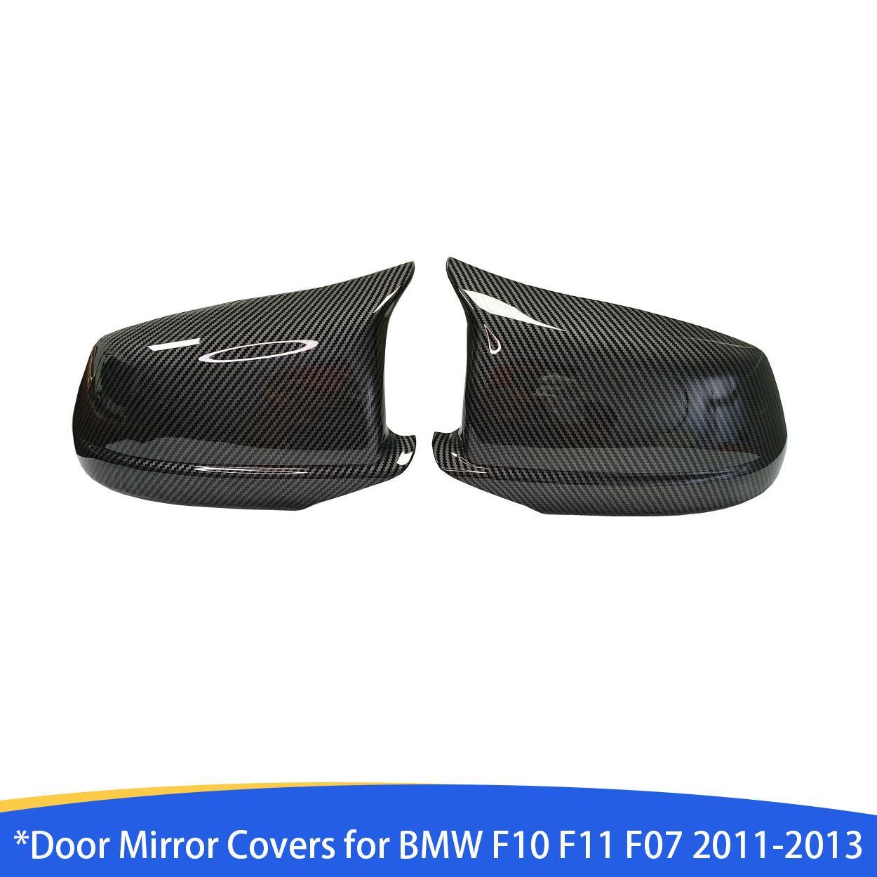 Side Door Rearview Mirror Caps Covers Replacement for BMW 2010-2013 F10 F11 F18 525i 530i 535i 550i  xDrive Pre-LCI Carbon Fiber Pattern-autoydsstore
