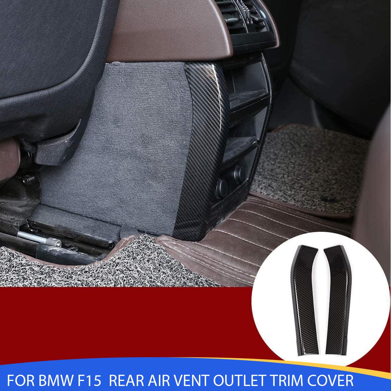 Carbon Fiber Color Rear Air Vent Outlet Cover Trim for BMW X5 X6 F15 F16 (2014-2018)