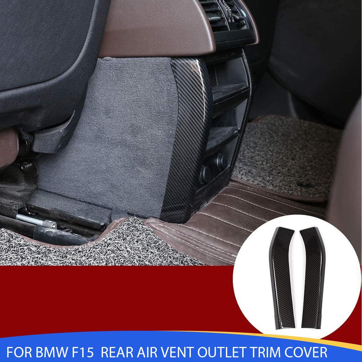 Carbon Fiber Color Rear Air Vent Outlet Cover Trim for BMW X5 X6 F15 F16 (2014-2018)