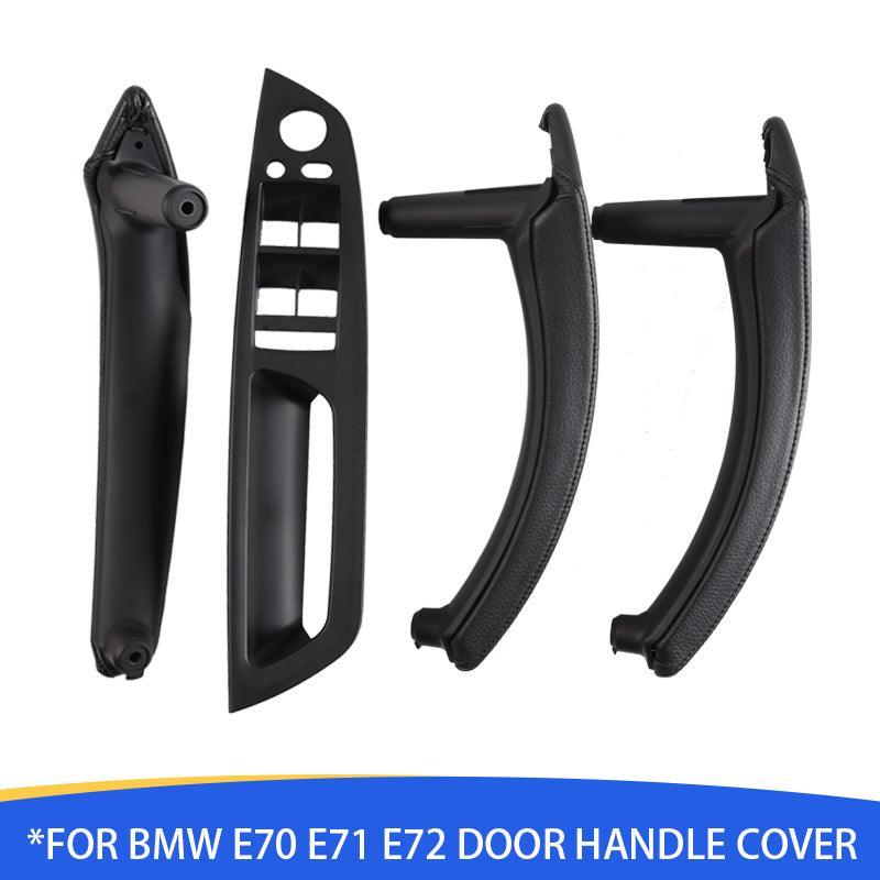 for BMW X5 X6 Genuine Leather Door Handle Outer Cover Replacement. Door Handle Leather Cover  Inner Door Panel Handle (Fits:BMW X5 E70/E70 LCI and BMW X6 E71/E72)-autoydsstore
