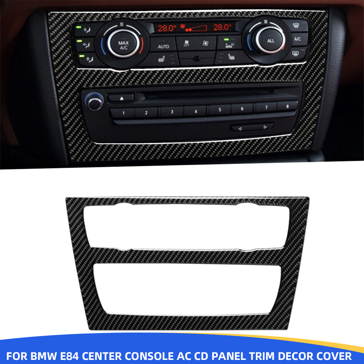 YDSSTORE Carbon Fiber  Center Console AC CD Panel Trim Decor Cover for BMW X1 E84 (2011-2015) | Premium Interior Trim-autoydsstore