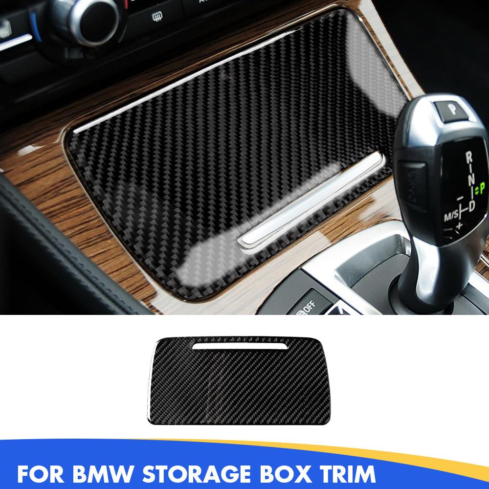 YDSSTORE Compatible Carbon Fiber Center Console Storage Box Trim for BMW 5 Series F10 F11 F18 (520i. 528i. 530i. 535d. 535i. 550i) 2011-2017-autoydsstore