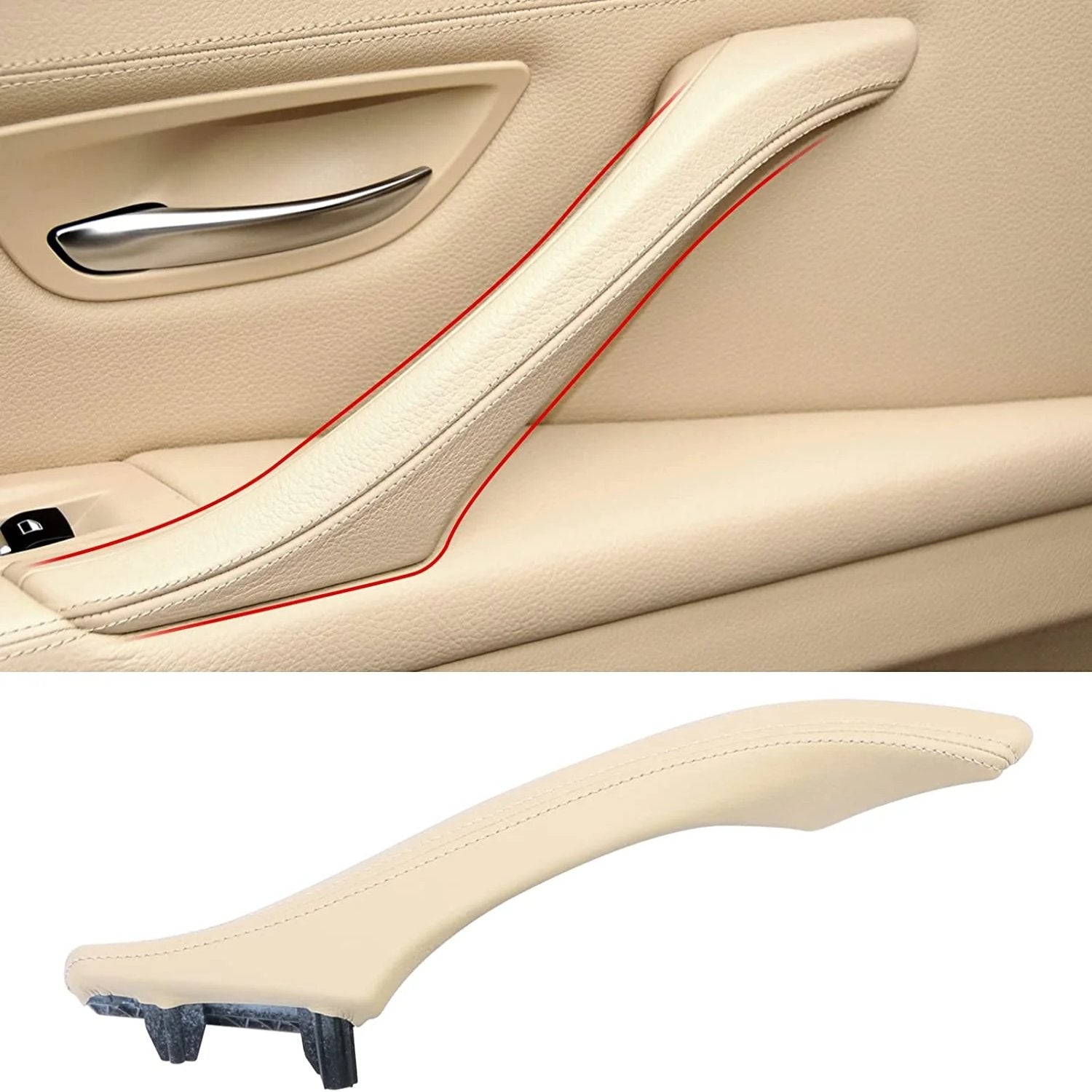 Modified For BMW 5 Series Car Door Handle Outer Cover-F10/F11 | Beige-Left | YDSSTORE