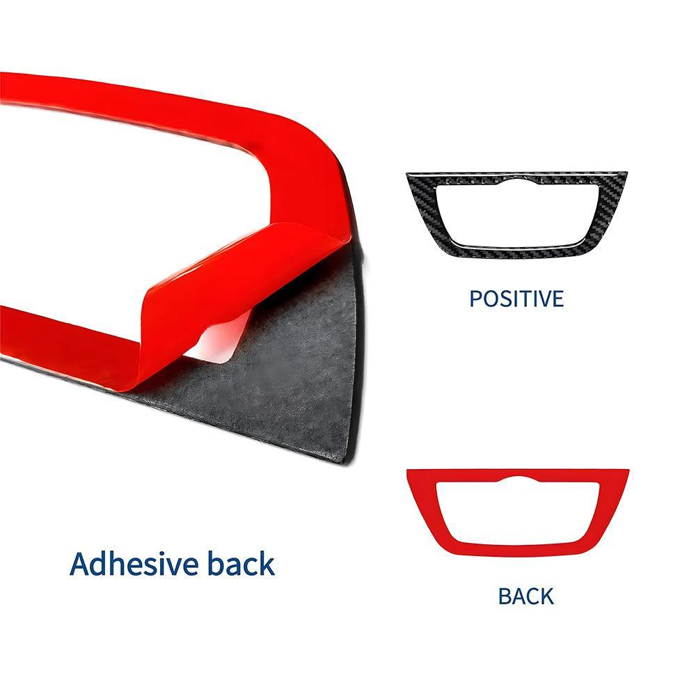 YDSSTORE  Compatible with Carbon Fiber Car Headlight Headlamp Switch Panel Cover Trim Sticker Interior Accessories for BMW 5 Series G30 G38 525i 530i 540i 2018 2019 2020 2021 Black 1PCS-autoydsstore