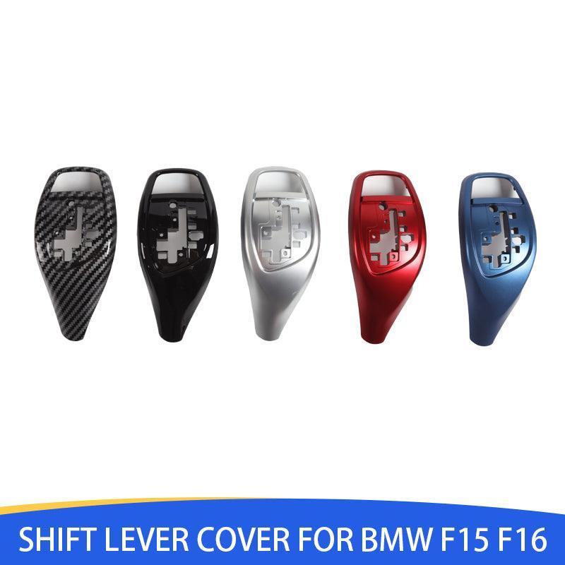 Replacement Gear Shift Cover Black carbon fiber pattern For BMW F15 F16 X5 X6 Shifter gear knob Lever Panel Head Cover Sticker-autoydsstore