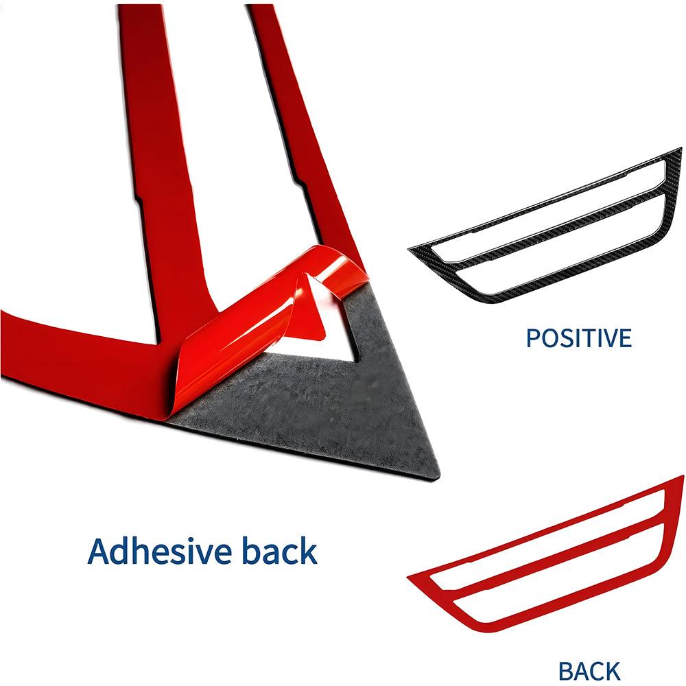 YDSSTORE  Compatible with Carbon Fiber Center Console Frame Mutimedia Button Knob Control Panel Cover Trim Sticker for BMW 5 Series G30 G38 525i 530i 540i 2018 2019 2020 2021 Black 1PCS-autoydsstore