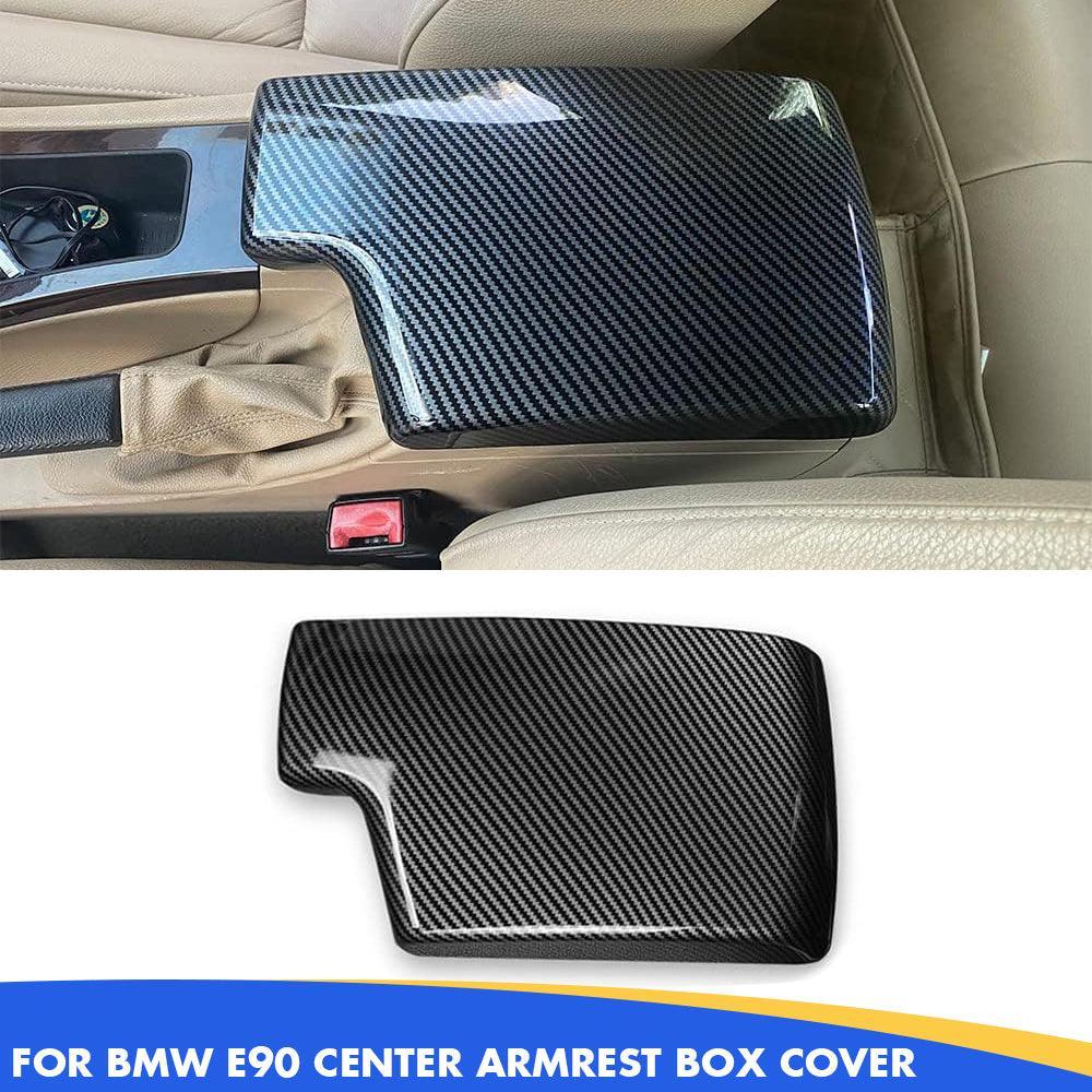 YDSSTORE  for BMW 3 Series E90 E91 E92 E93 2006-2012 ABS Carbon Fiber Color Car Interior Center Armrest Box Cover Console Box Storage Box Trim Covers (323i 325i 328i 330i 335d 335i 335is 335xi)-autoydsstore
