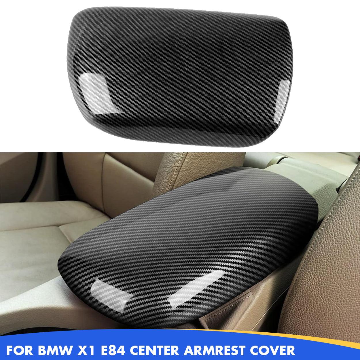 for BMW X1 E84 2010-2015 Carbon Fiber Color Car Interior Center Armrest Box Cover Console Box Storage Box Panel Protective Cover (X1 E84 2010-2015)-autoydsstore