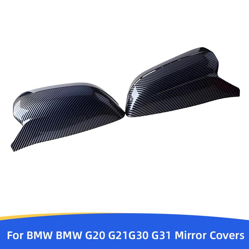 2PCS Carbon Fiber Pattern Side Mirror Covers for BMW 3 Series G20/G21 | 4 Series G22/G23/G26 | 5 Series G30/G31 | 7 Series G11/G12 | 8 Series G14/G15/G16 – Rear View Door Mirror Caps-autoydsstore