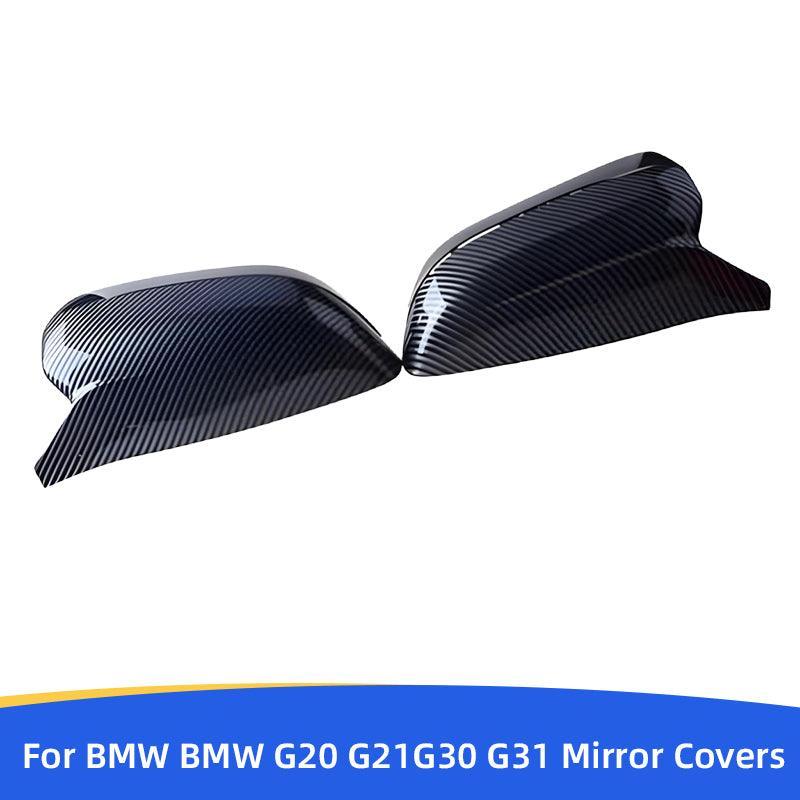 2PCS Carbon Fiber Pattern Side Mirror Covers for BMW 3 Series G20/G21 | 4 Series G22/G23/G26 | 5 Series G30/G31 | 7 Series G11/G12 | 8 Series G14/G15/G16 – Rear View Door Mirror Caps-autoydsstore