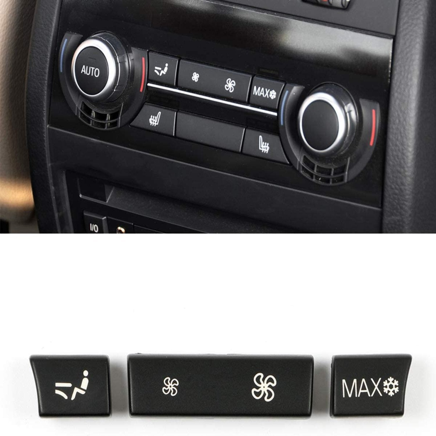 Upgraded for BMW 5'/6'/7/X5/X6 A/C Climate Control Button Covers-3PCS | Rear | YDSSTORE