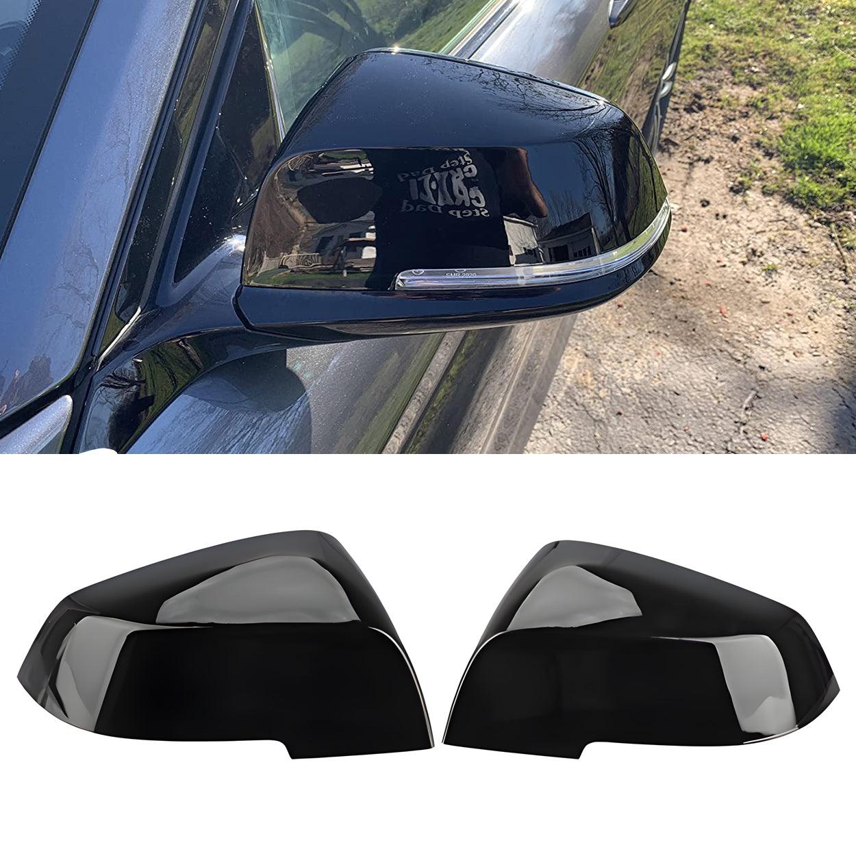 Door Mirror Covers Caps Replacement for BMW F20 F22 F23 F30 F31 F32 F33 F36 F87 M2 X1 E84 - Piano Black Rearview Side Mirror Trim-autoydsstore