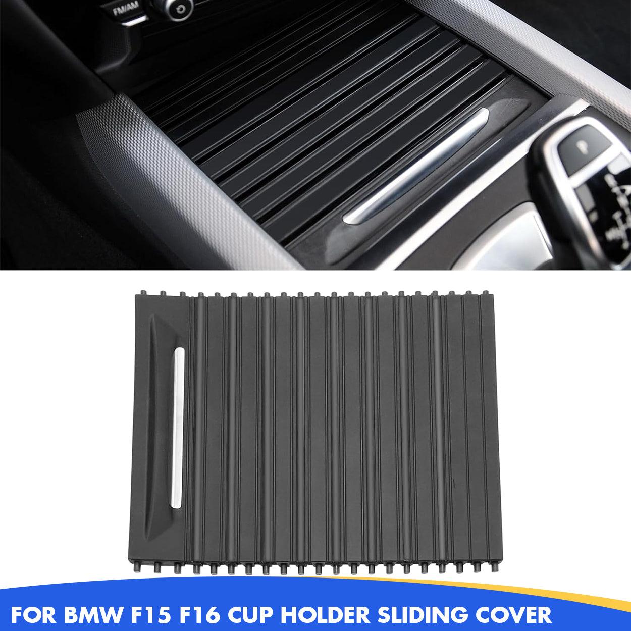 YDSSTORE Compatible with BMW Console Roller Blind Cover. X5 F15/X6 F16 Cup Holder Sliding Cover. Center Console Sliding Shutters for BMW X5 F15 F85 (2013-2017) / X6 F16 F86 (2014-2019)-autoydsstore