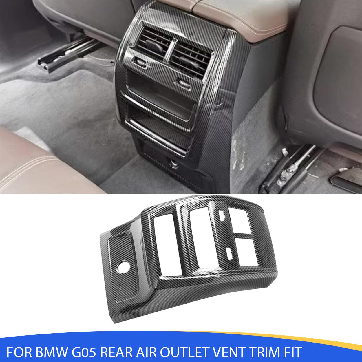 Compatible with BMW Rear Air Conditioning Vent Cover for X5 G05 & X6 G06 Carbon Fiber  Air Vent Panel Frame (Not Real Carbon Fiber)-autoydsstore