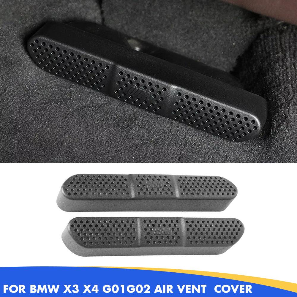 Black ABS Inner Under Seat Air Outlet Decor Trim for BMW X3 X4 G01 G02 2018-2022