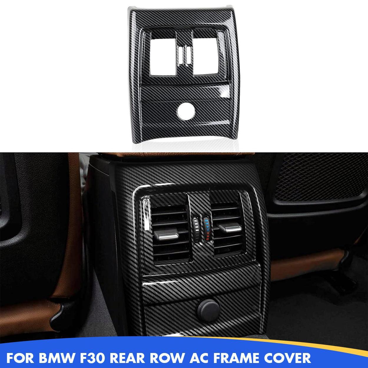 Car Rear Row AC Frame Cover Sticker Carbon Style ABS Decal Trim fits for BMW F30 F31 F34 3GT F32 F36 Accessories - F33 Convertible NOT FIT-autoydsstore