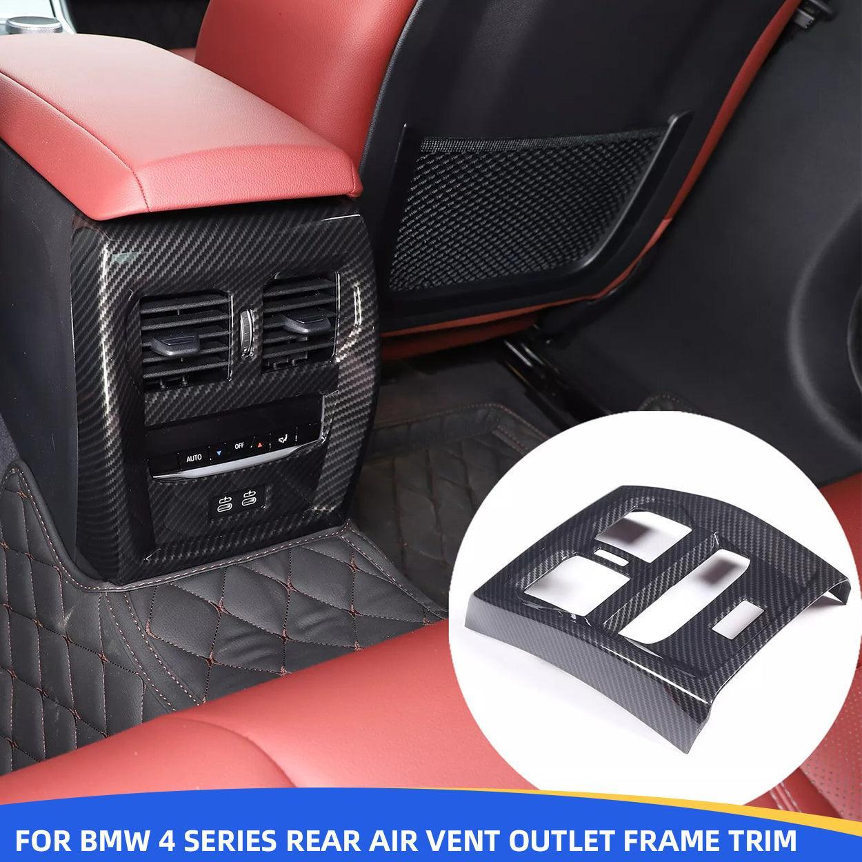 Carbon Fiber Style Rear Air Vent Outlet Frame Trim for BMW 4 Series G22 G23 (2020-2024)-autoydsstore