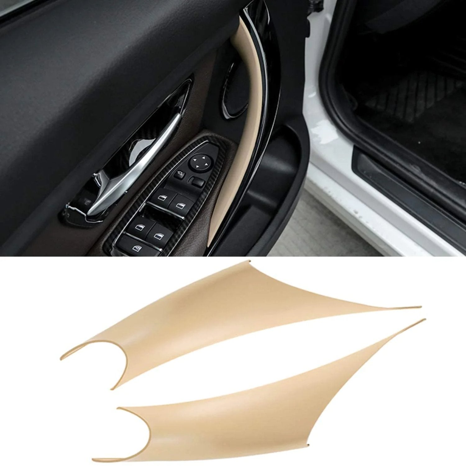 Upgraded For BMW 3/4 Series Car Door Handle-F30/F31/F32/F36 F89| Beige 2pcs | YDSSTORE