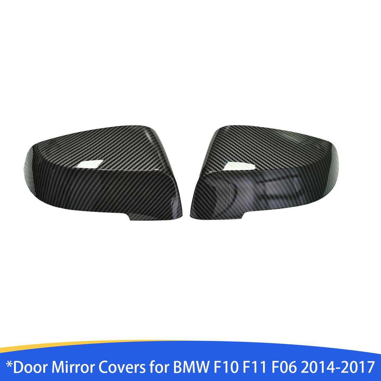 Car Side Mirror Caps for 2013-2018 BMW 5 Series F10 F11 F18. 6 Series F06 F12 F13. 7 Series F02 Facelift Models - Carbon Fiber Replacement Accessories - 1 Pair-autoydsstore
