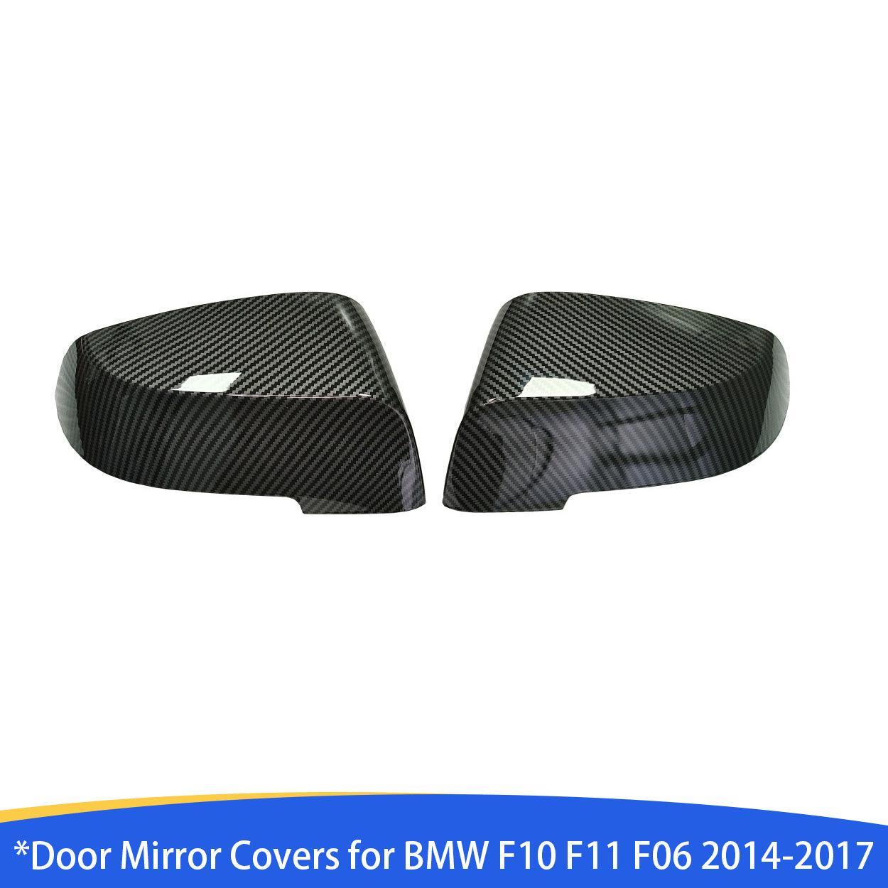 Car Side Mirror Caps for 2013-2018 BMW 5 Series F10 F11 F18. 6 Series F06 F12 F13. 7 Series F02 Facelift Models - Carbon Fiber Replacement Accessories - 1 Pair-autoydsstore